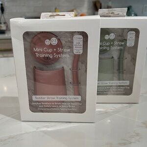 EZPZ Mini Cup + Straw Training System in Pink